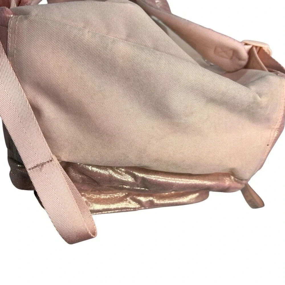 Justice B Initial Book Bag Backpack Rose Gold Justice Store Rare Hard To Find - Picture 7 of 8